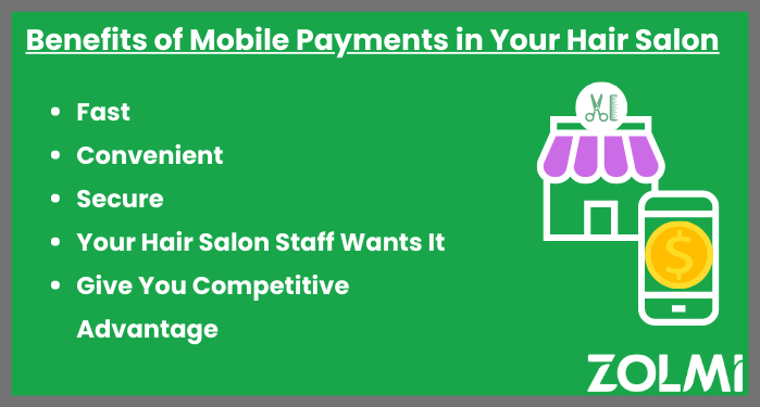 Benefits of mobile payments in salon