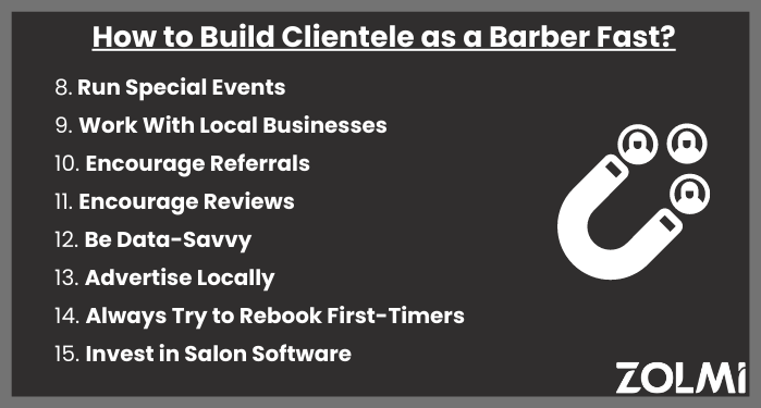 Build clientele as a barber fast