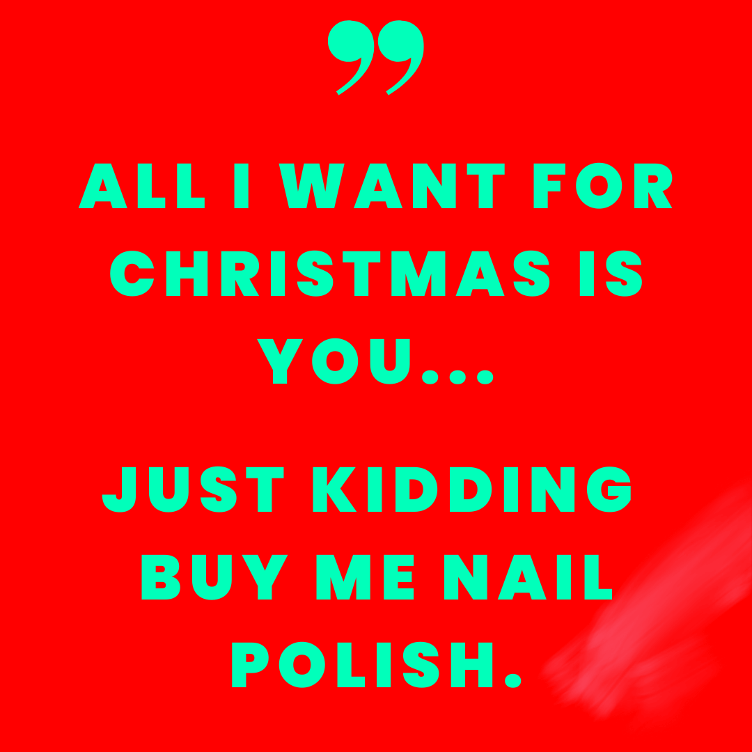 Christmas nail captions