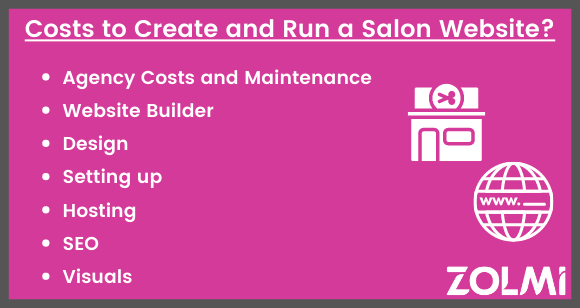 How much does it cost to create and run a website for a salon
