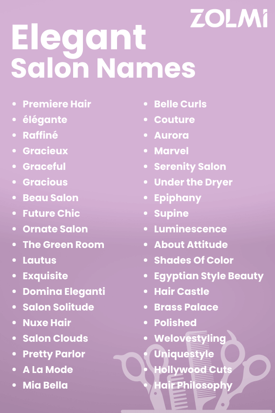 Elegant salon names examples