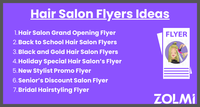Hair salon flyers ideas