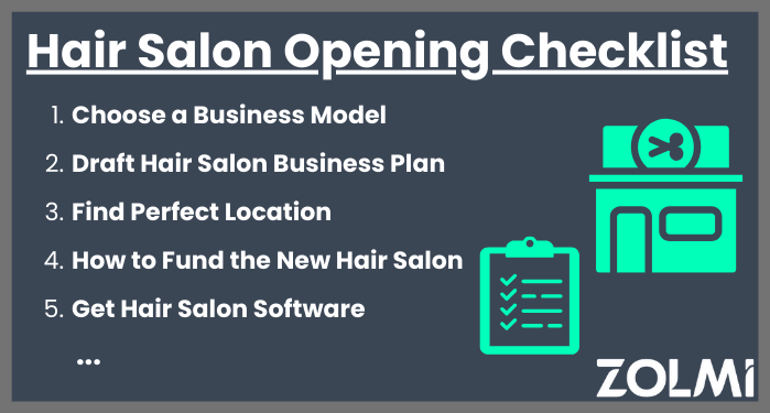 Salon opening checklist