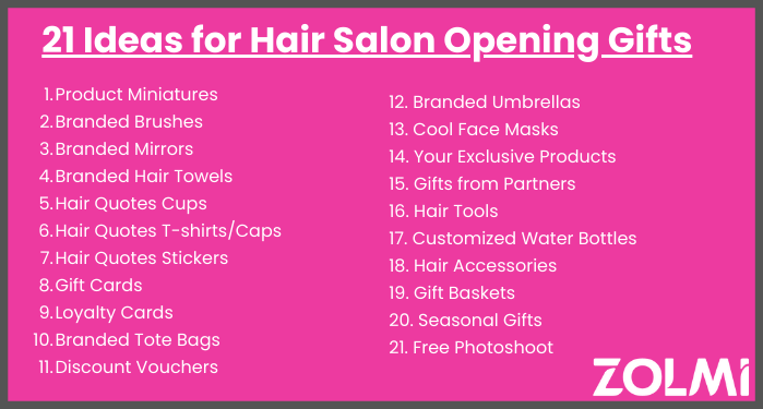 Ideas for salon opening gifts