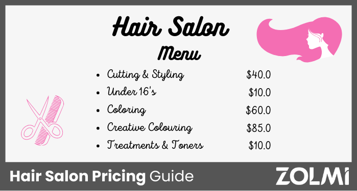 Salon pricing