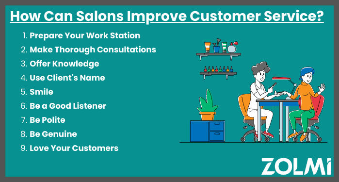How can salons improve customer service