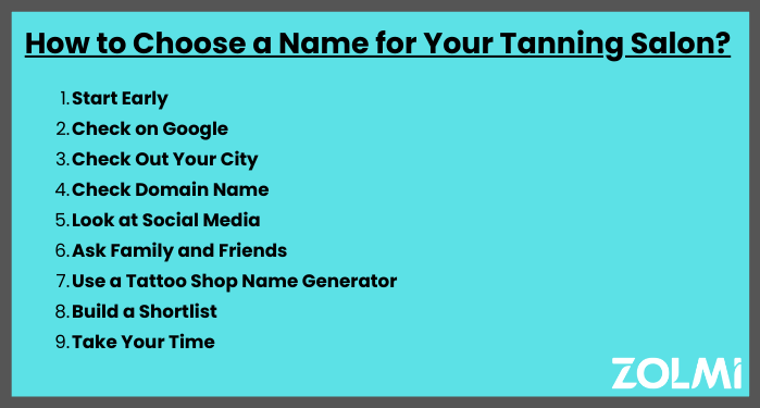 How to choose a name for yYour tanning salon
