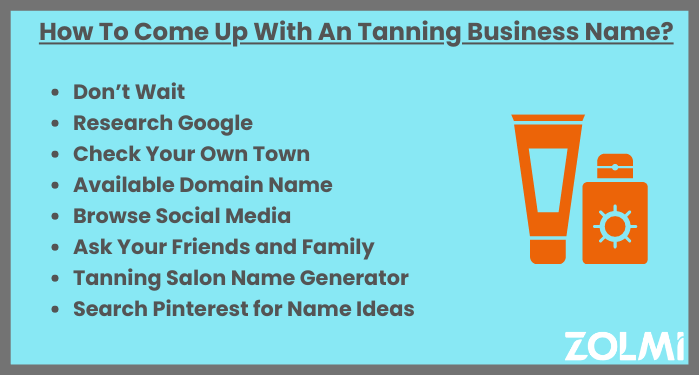How to come up with an tanning business name?