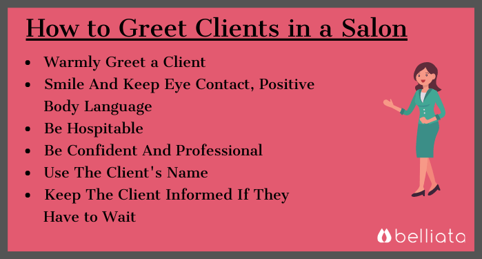 How to greet clients in a salon