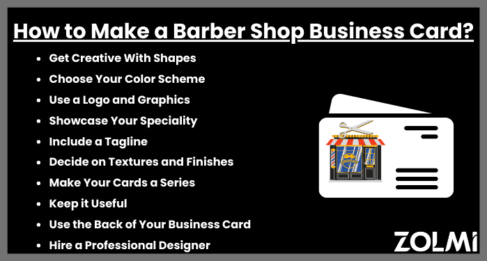 Make a barber shop business Card