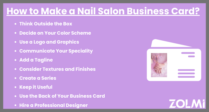 How to make a nail salon business card