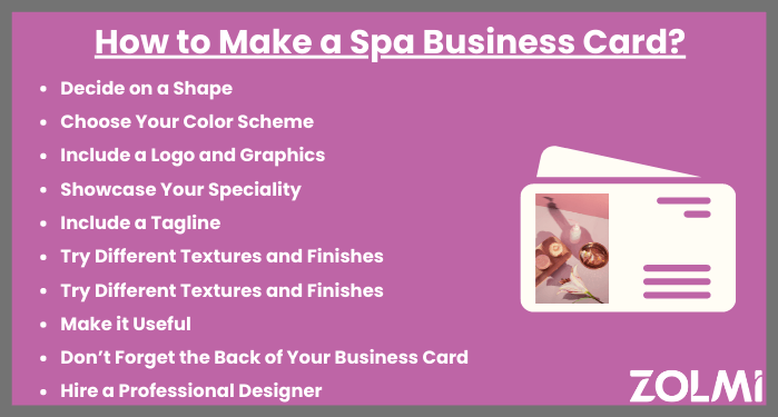 Make a spa business card