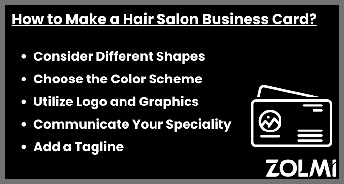 How to make a hair salon business card?