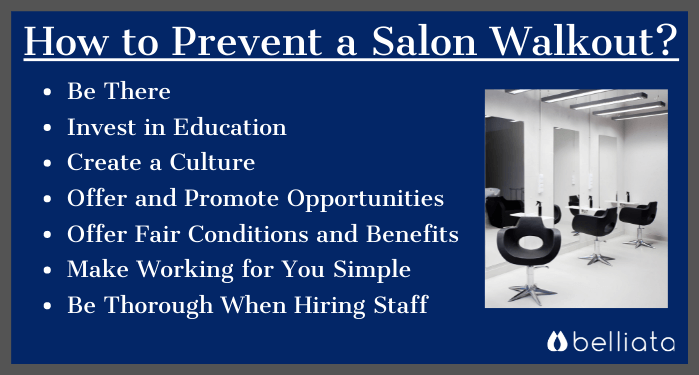 How to prevent a salon walkout