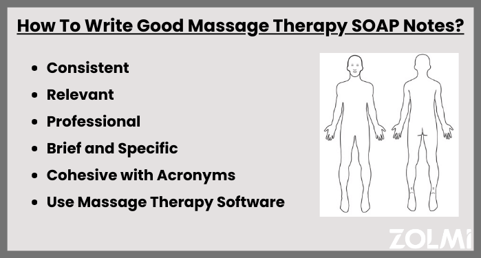 How to write good massage therapy SOAP notes?