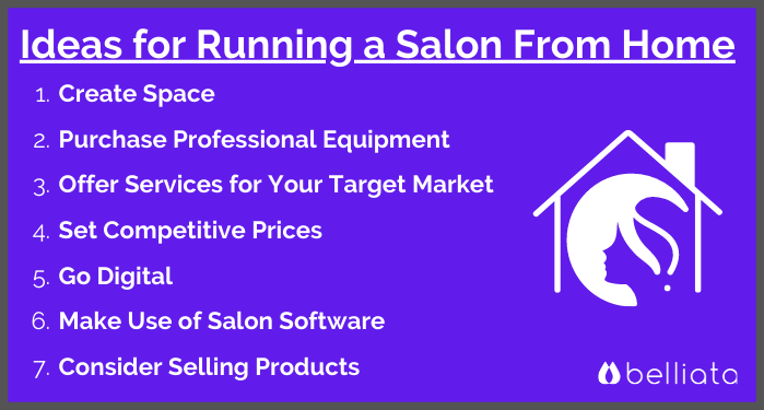 Ideas for running a salon from home