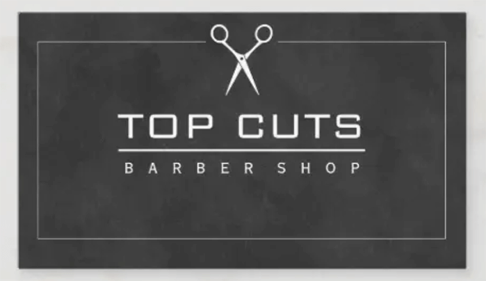 Modern barber business card