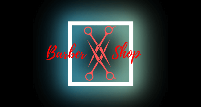 Modern barber shop logo