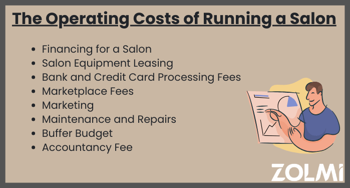 Operating costs of running a salon