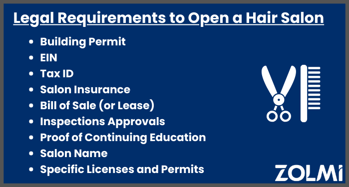 Other legal requirements to open a hair salon