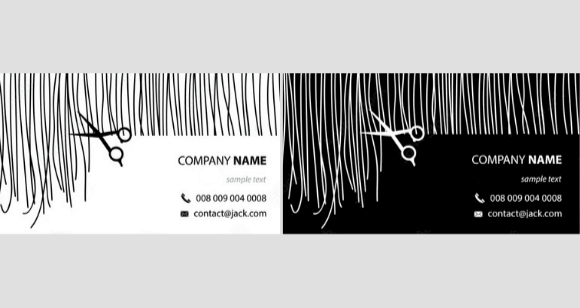 Professional hair stylist business cards