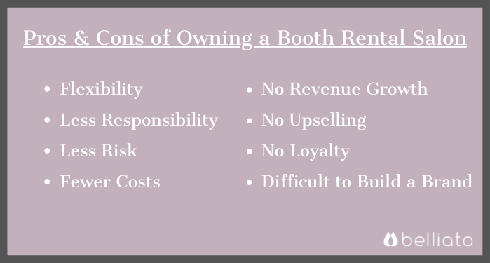 pbcros & ons of owning a booth rental salon