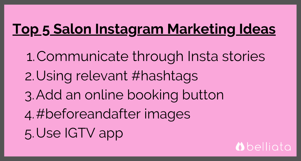 Instagram Salon Marketing Ideas