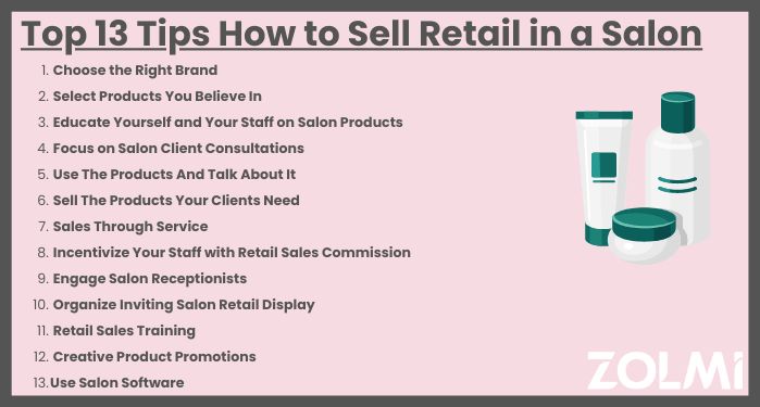 tips how to sell retail in salon