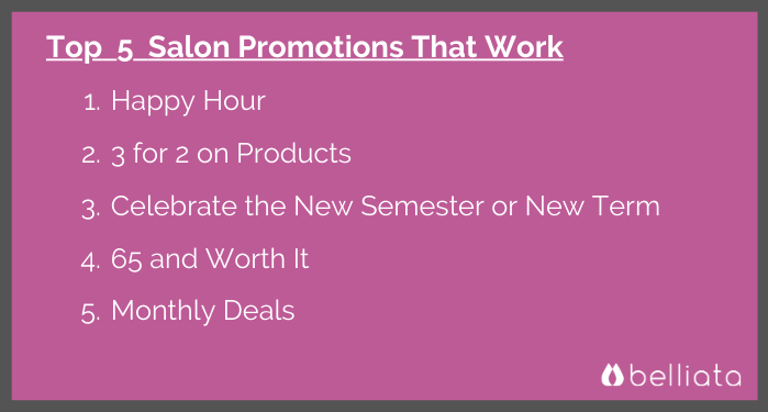 Top 5 salon promotions that work