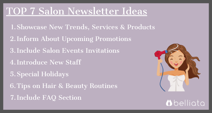 top salon newsletter ideas