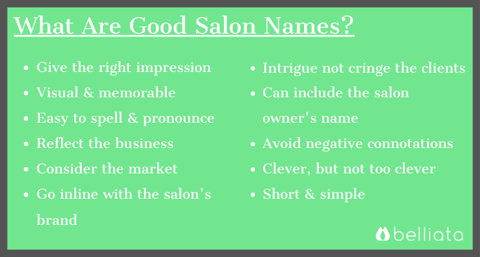 good salon names