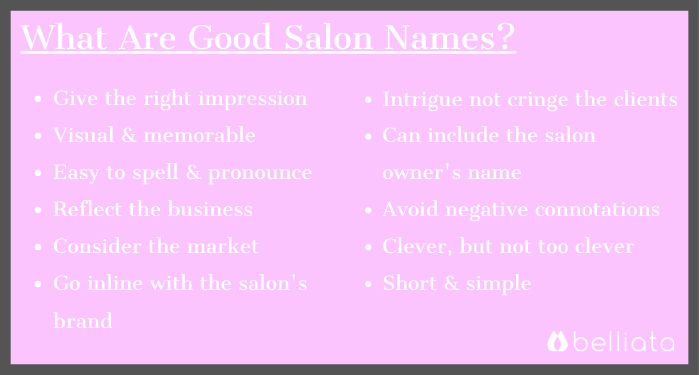 What are good elegant salon names