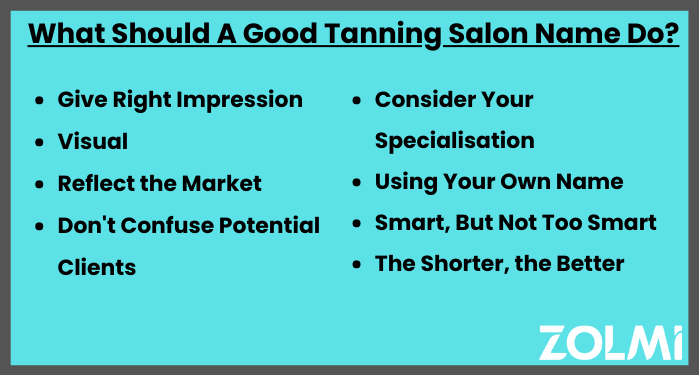 What should a good tanning sSalon name do