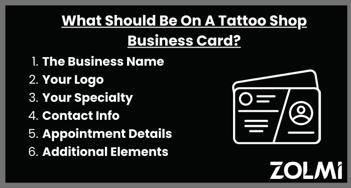 What Should Be On A Tattoo Shop Business Card